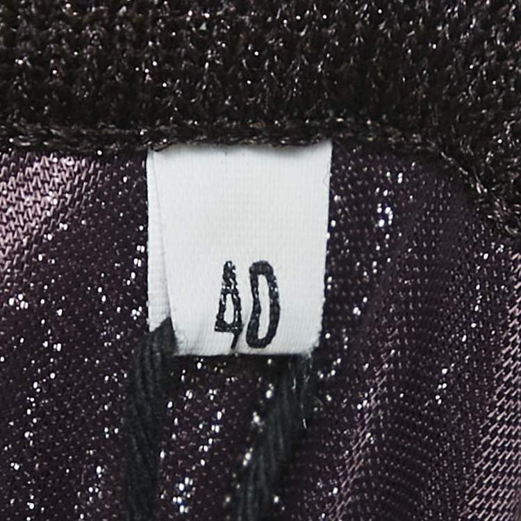 Pre Owned M Missoni Purple Lurex Knit Maxi Skirt S