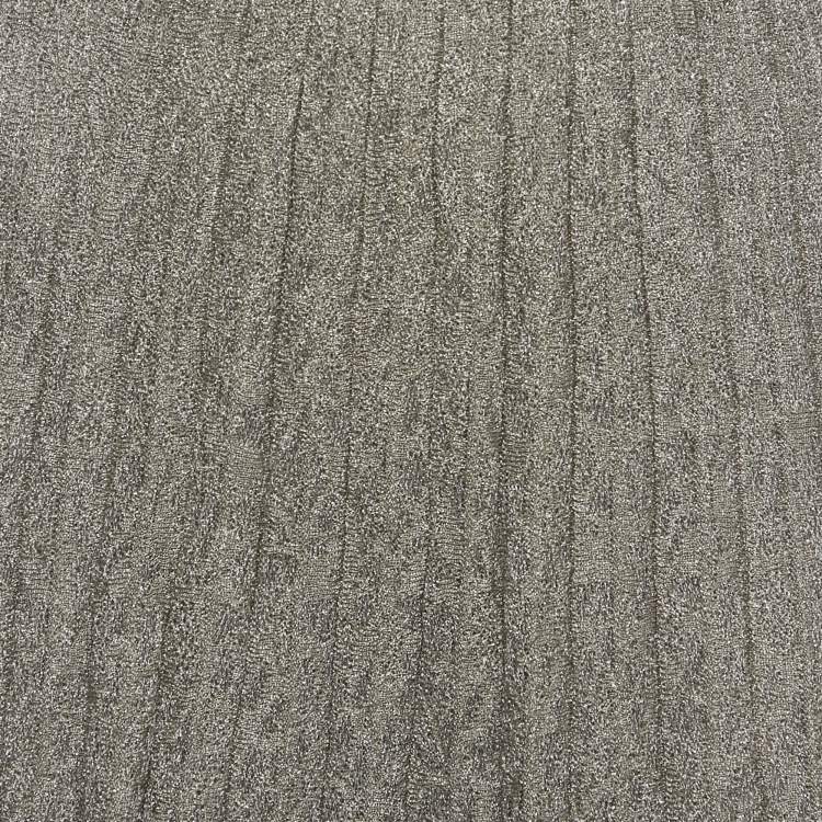 Pre Owned M Missoni Grey Lurex Knit Maxi Skirt S