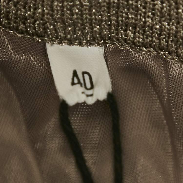 Pre Owned M Missoni Grey Lurex Knit Maxi Skirt S 