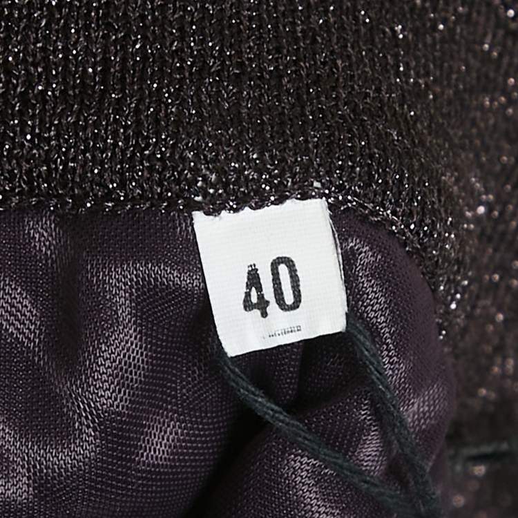Pre Owned M Missoni Purple Lurex Knit Maxi Skirt S