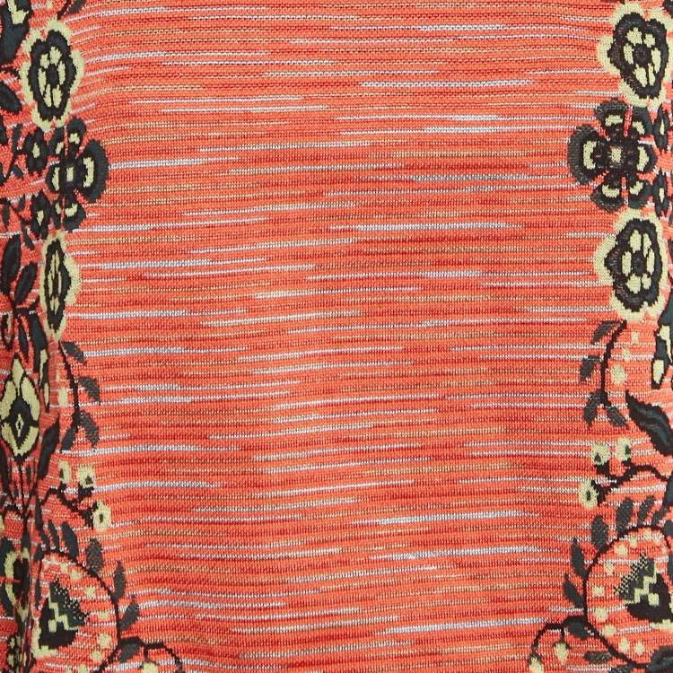 Pre Owned M Missoni Pink Floral Patterned Knit Top L