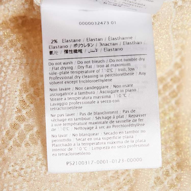 Pre Owned M Missoni White Lurex Knit Top L