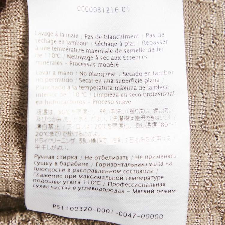 Pre Owned M Missoni Brown Patterned Knit V-Neck Vest Top S
