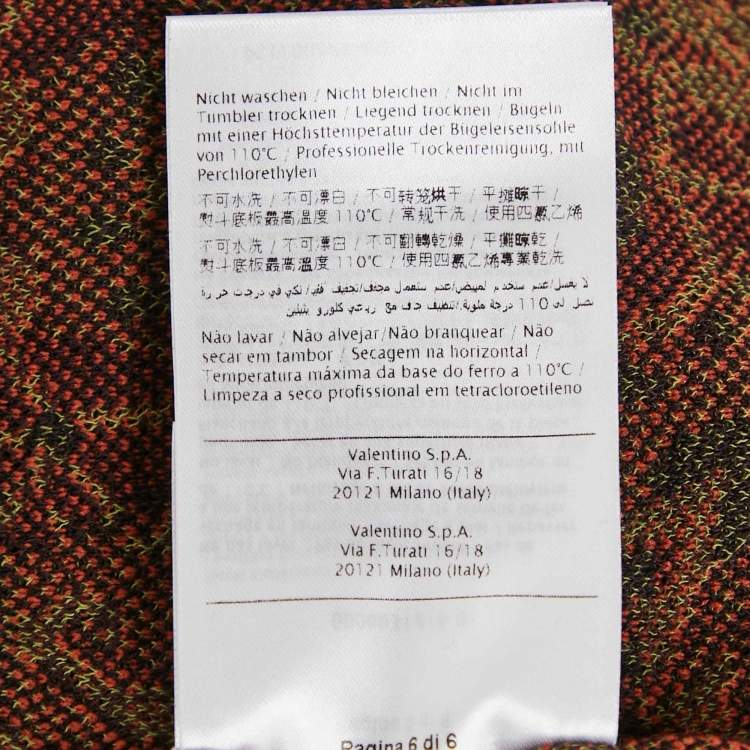 Pre Owned M Missoni Burgundy Floral Pattern Knit Sleeveless Top L