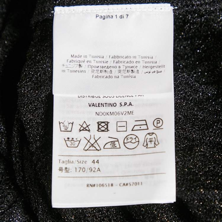 Pre Owned M Missoni Black Lurex Knit Gathered Sleeveless Top M
