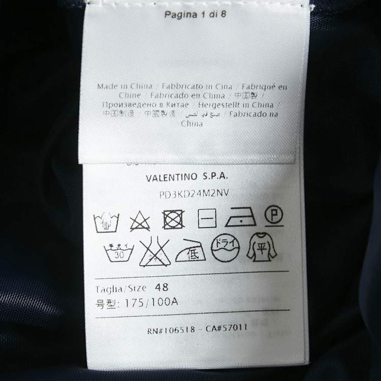 مملوكة مسبقًا M Missoni Navy Patterned Knit Dress L