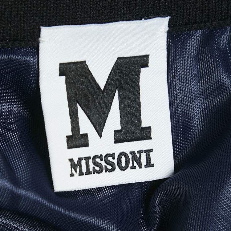 مملوكة مسبقًا M Missoni Navy Patterned Knit Dress L
