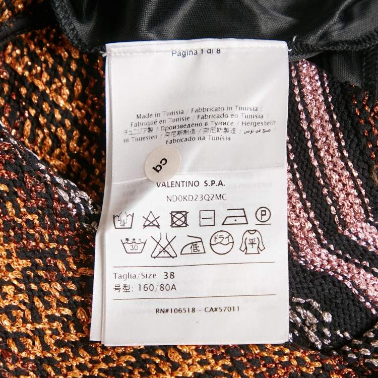 Pre Owned M Missoni Metallic Lurex Patterned Knit Sleeveless Mini Dress S