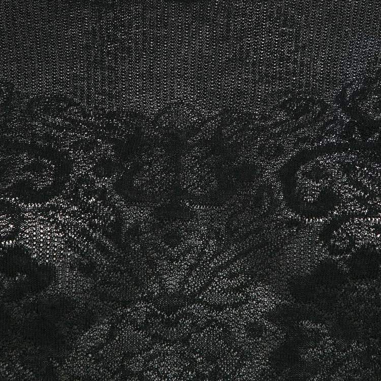 Pre Owned M Missoni Black Textured Knit Sheer Long Sleeve Top S