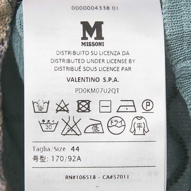 Pre Owned M Missoni Teal Blue Smocked Knit Sleeveless Top M