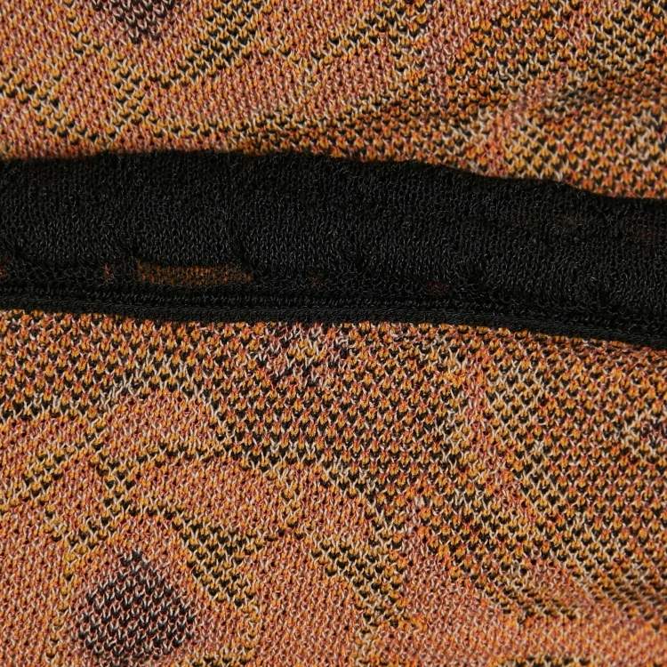 Pre Owned M Missoni Multicolor Floral Pattern Knit Sleeveless Dress M