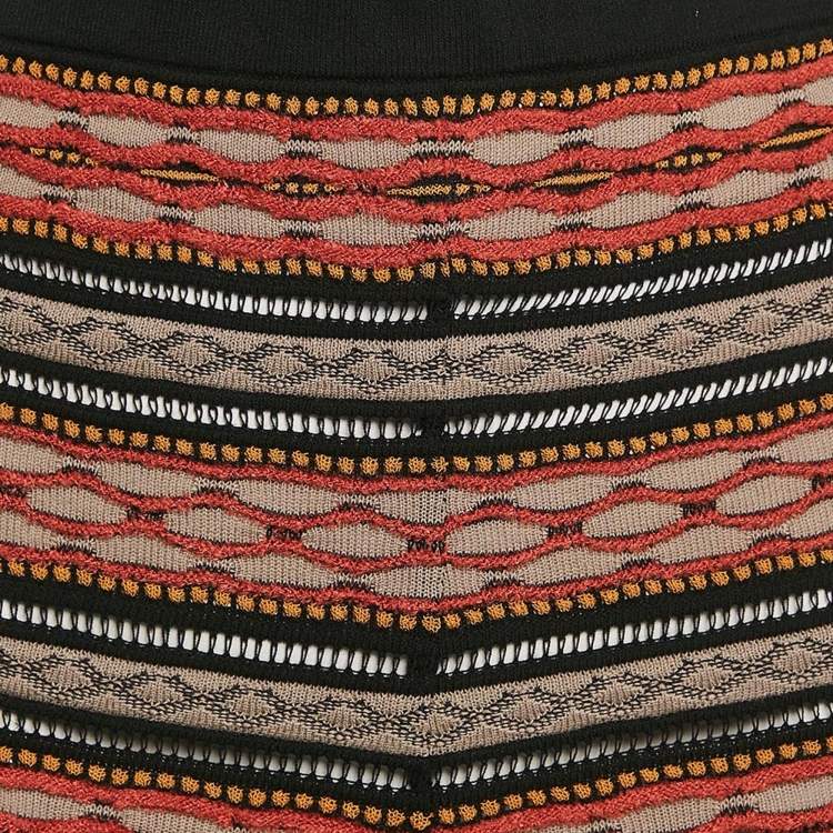 Pre Owned M Missoni Multicolor Stripe Patterned Knit Leggings M