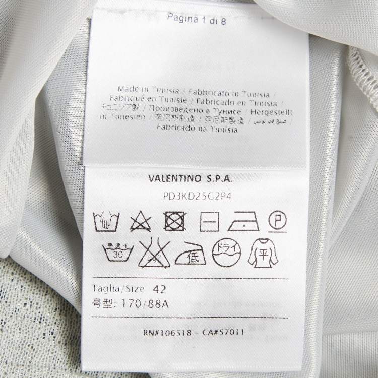 Pre Owned M Missoni Light Blue Patterned Lurex Knit Ruffled Sleeveless Dress L