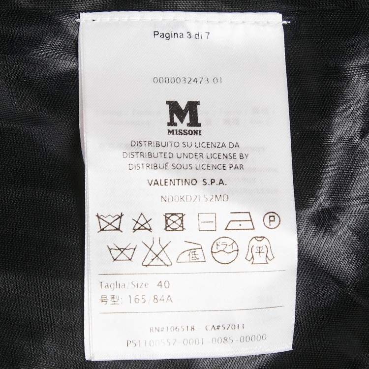 Pre Owned M Missoni Multicolor Patterned Knit Lurex Knit Sleeveless V-Neck Dress S
