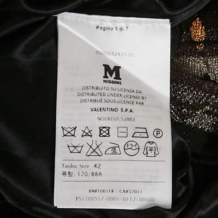 Pre Owned M Missoni Black/Purple Stripe Lurex Knit Sleeveless Maxi Dress M
