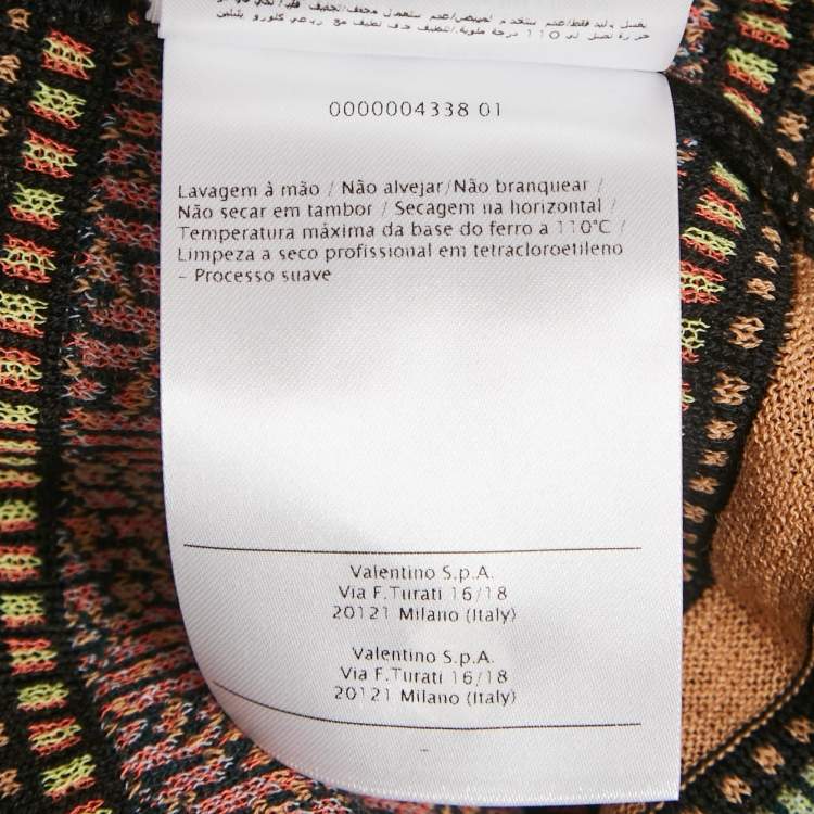 Pre Owned M Missoni Multicolor Patterned Knit Fabric Cardigan M