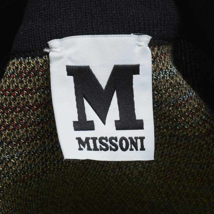 Pre Owned M Missoni Multicolor Patterned Knit Cardigan S