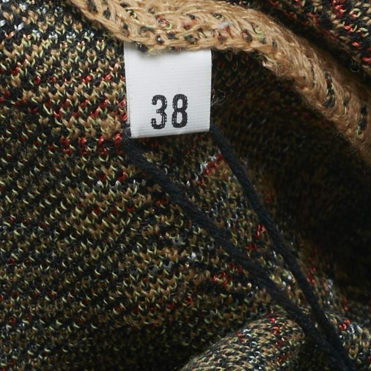 Pre Owned M Missoni Multicolor Patterned Knit Cardigan S