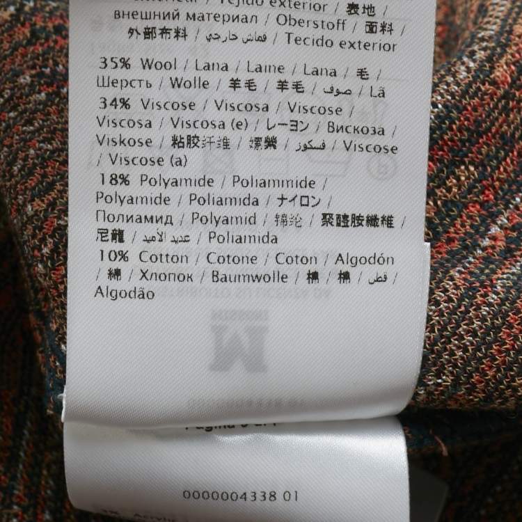 Pre Owned M Missoni Multicolor Patterned Knit Cardigan M