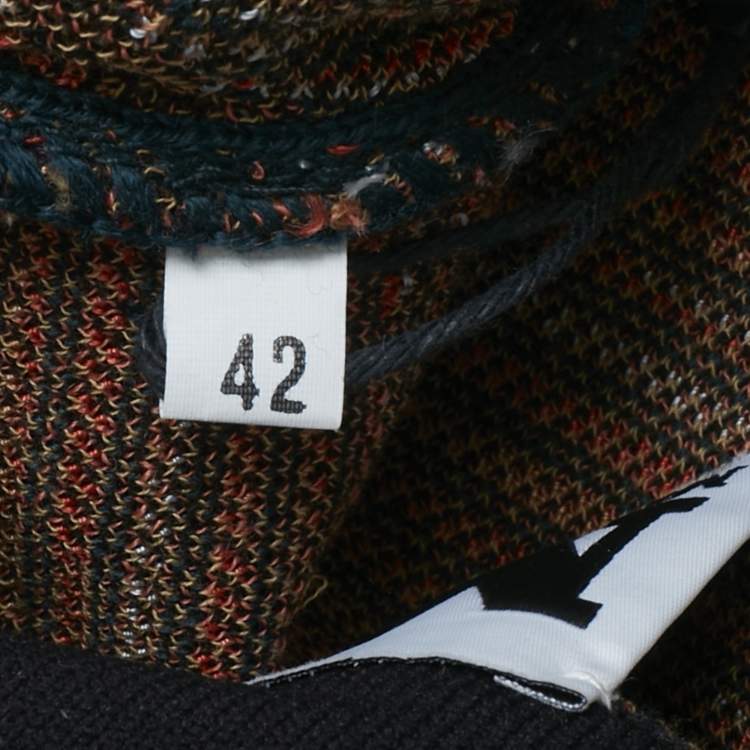 Pre Owned M Missoni Multicolor Patterned Knit Cardigan M