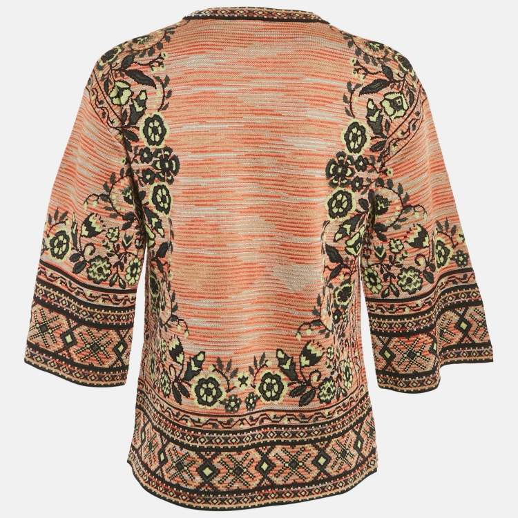 Pre Owned M Missoni Multicolor Patterned Knit Top M