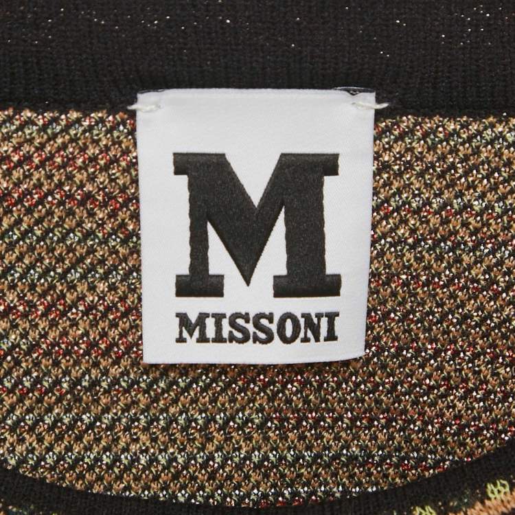 Pre Owned M Missoni Multicolor Patterned Knit Top M