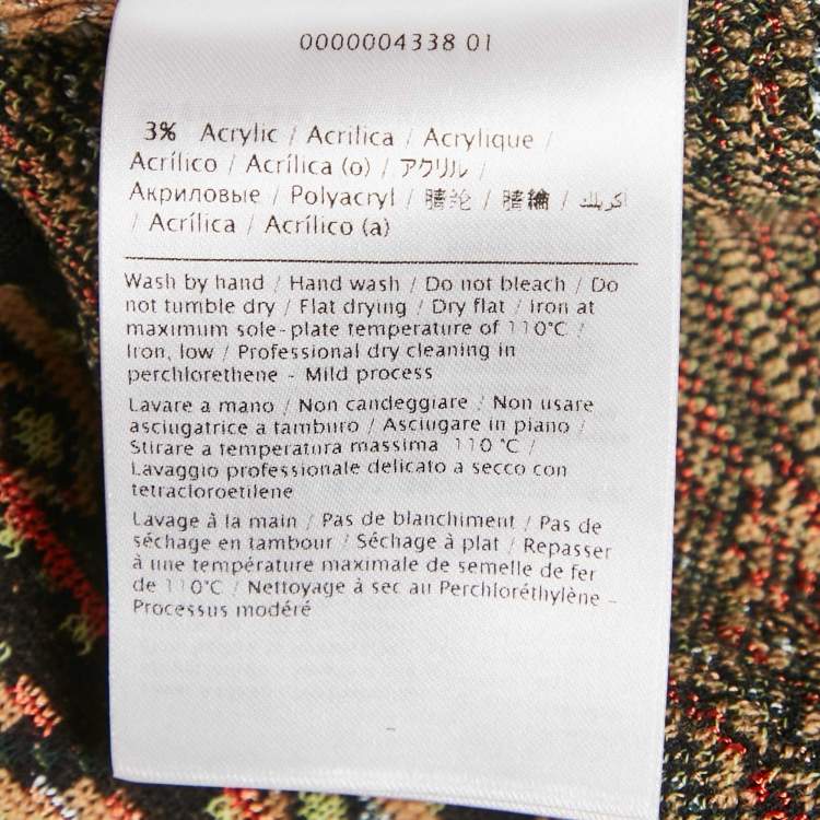 Pre Owned M Missoni Multicolor Patterned Knit Top M