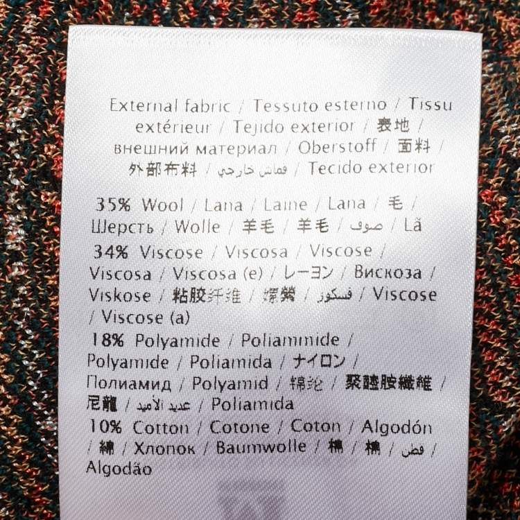 Pre Owned M Missoni Multicolor Patterned Knit Top M