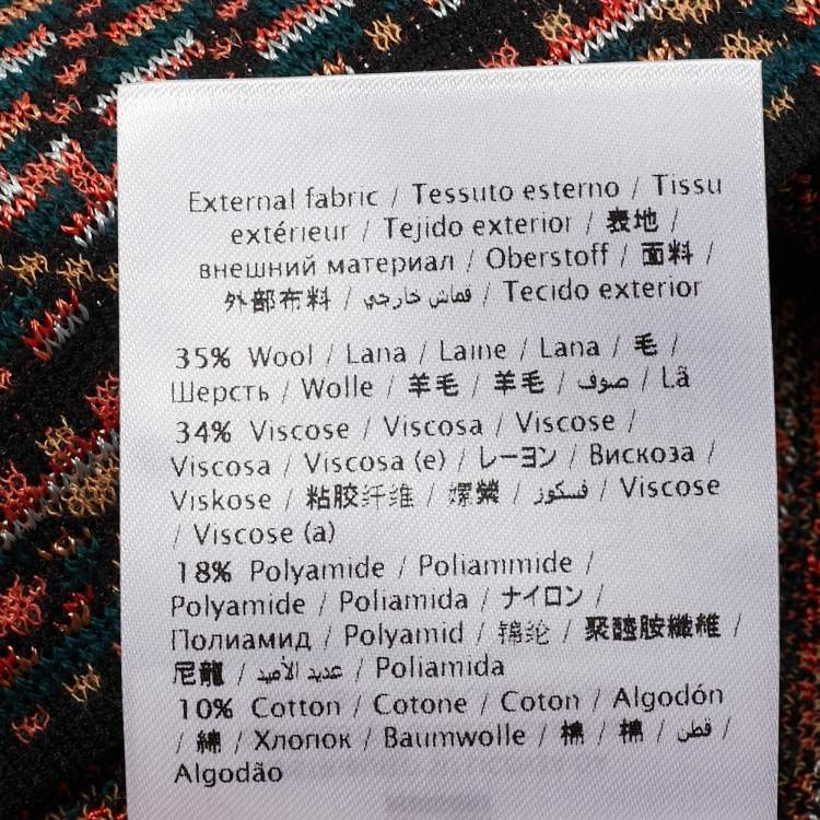 Pre Owned M Missoni Multicolor Patterned Knit Top M