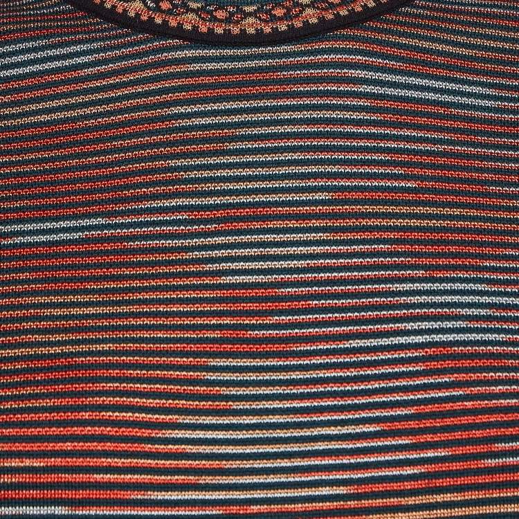 Pre Owned M Missoni Multicolor Patterned Knit Top M