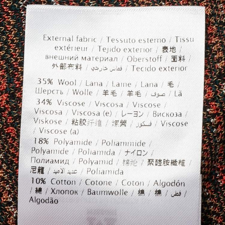 Pre Owned M Missoni Multicolor Patterned Knit Top L