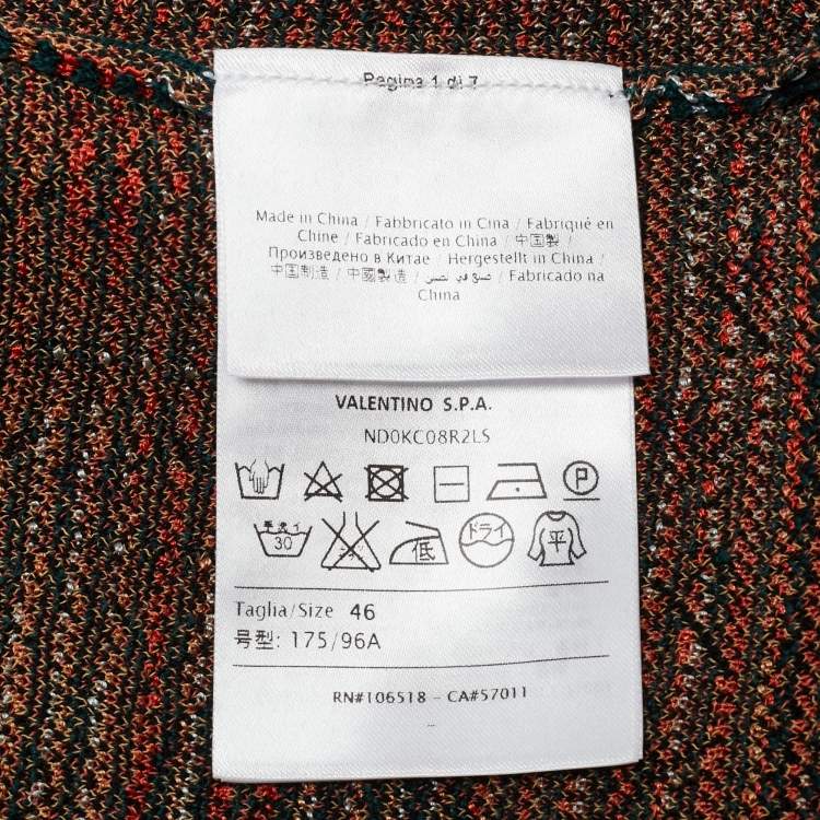 Pre Owned M Missoni Multicolor Patterned Knit Top L