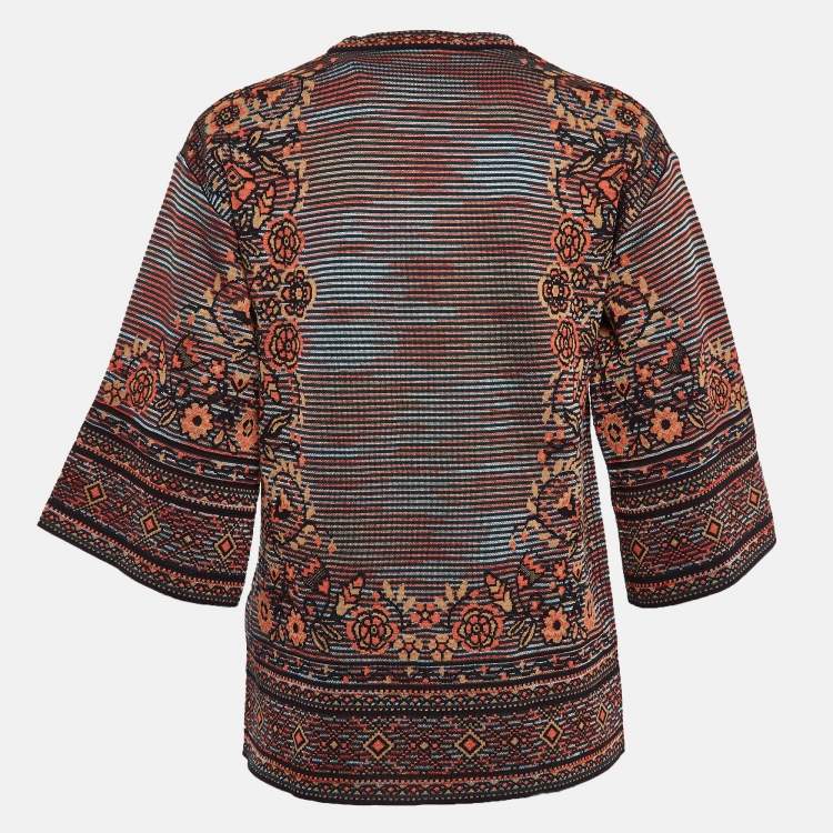 Pre Owned M Missoni Multicolor Patterned Knit Top M