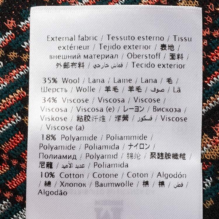 Pre Owned M Missoni Multicolor Patterned Knit Top M