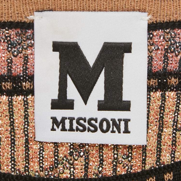 Pre Owned M Missoni Beige Knit Full Sleeve Top S