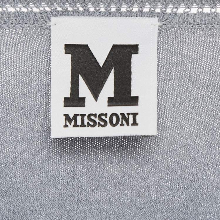Pre Owned M Missoni Grey Stretch Knit Crewneck Sweatshirt S