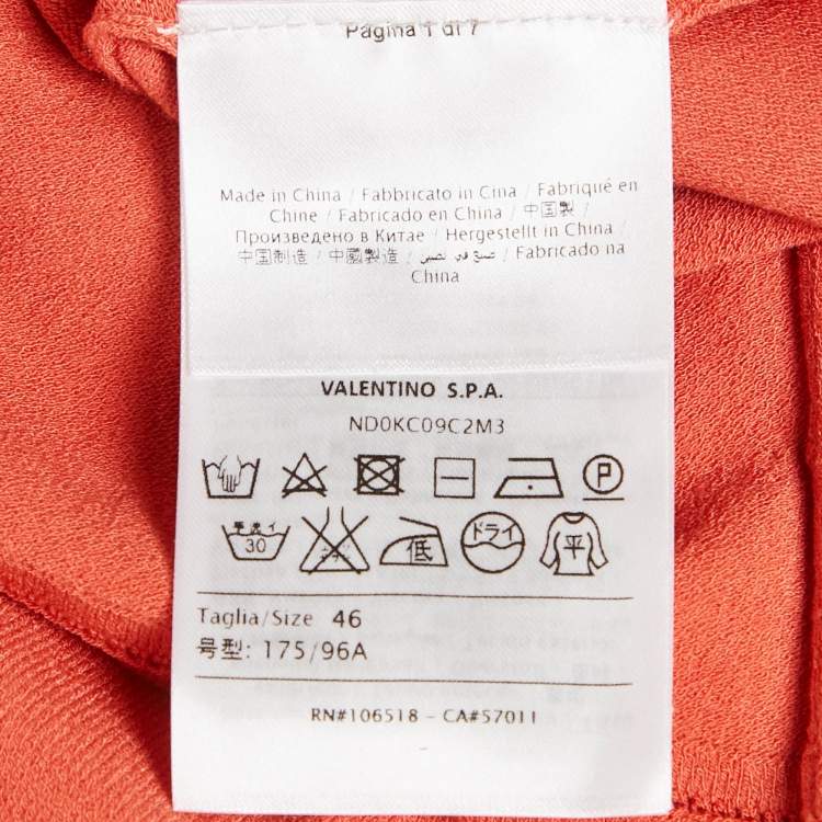 Pre Owned M Missoni Orange Stretch Knit Crewneck Sweatshirt L