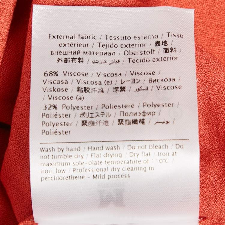 Pre Owned M Missoni Orange Stretch Knit Crewneck Sweatshirt L