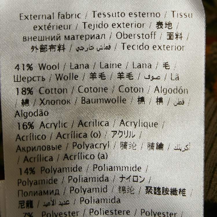 Pre Owned M Missoni Beige Pointelle Knit Button Front Cardigan M