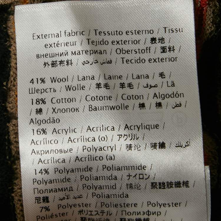 Pre Owned M Missoni Beige Pointelle Knit Button Front Cardigan S