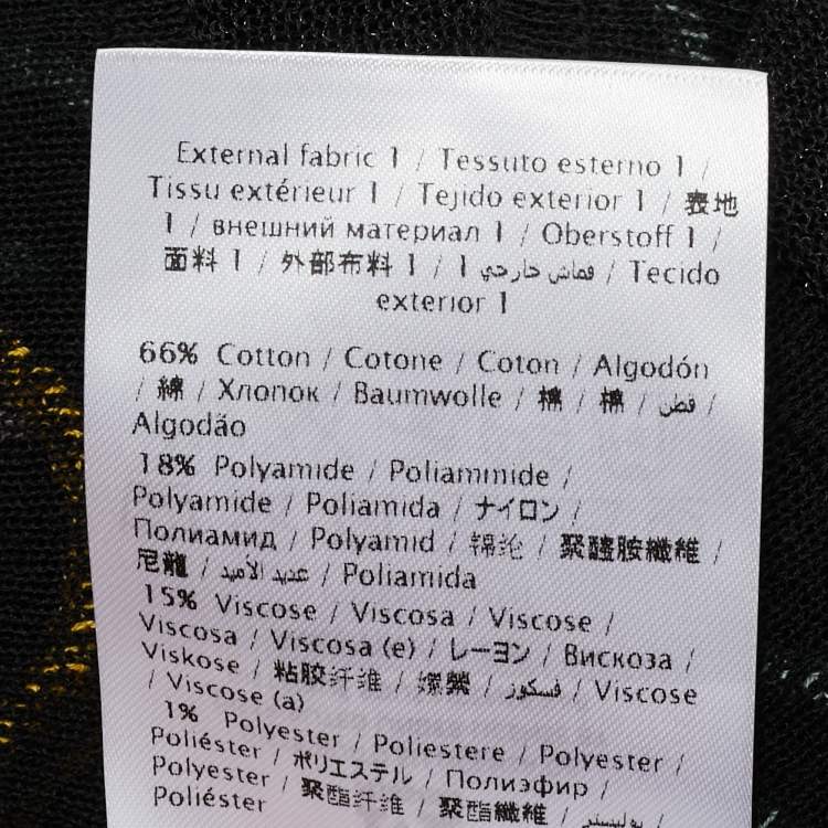 Pre Owned M Missoni Black Patterned Sleeveless Tunic Top L