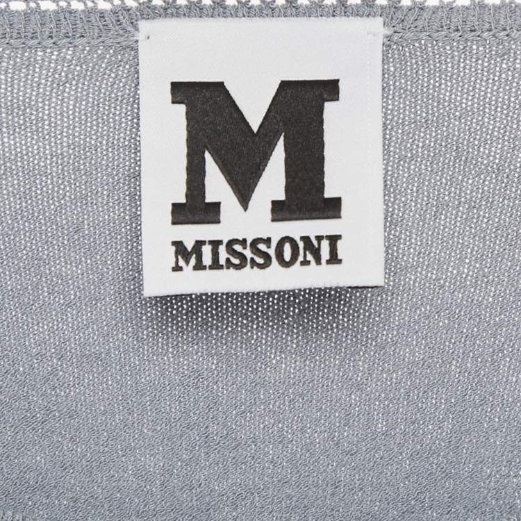 Pre Owned M Missoni Grey Stretch Knit Crewneck Sweatshirt S