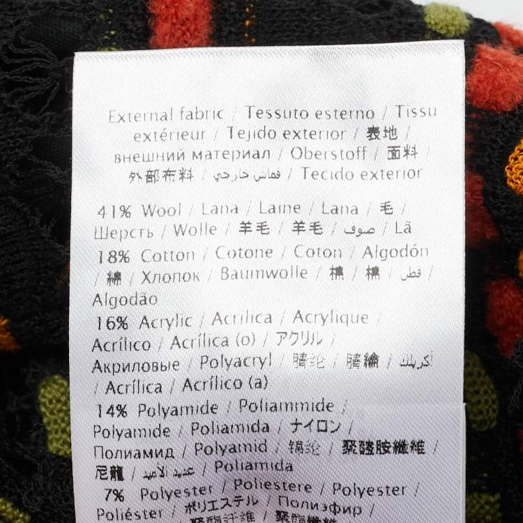 Pre Owned M Missoni Multicolor Patterned Knit Long Sleeve Midi Dress S