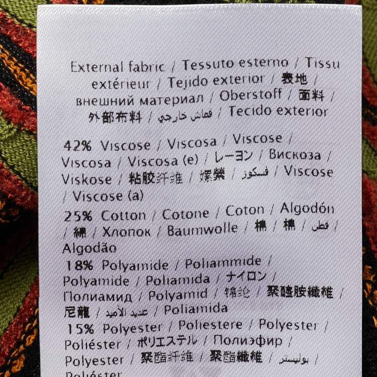 Pre Owned M Missoni Multicolor Patterned Knit Full Sleeve Top M