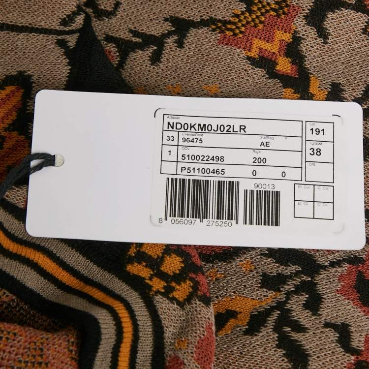 مملوكة مسبقًا M Missoni Grey Patterned Knit Sleeveless Top S