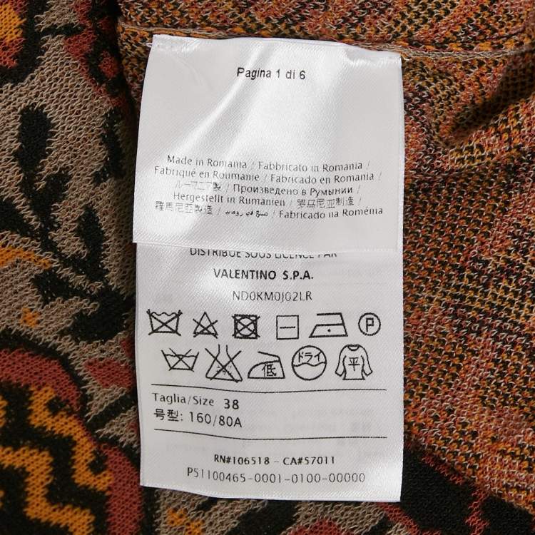 مملوكة مسبقًا M Missoni Grey Patterned Knit Sleeveless Top S