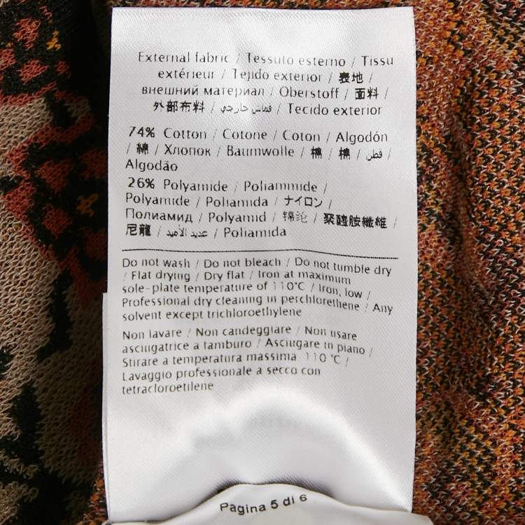 مملوكة مسبقًا M Missoni Grey Patterned Knit Sleeveless Top S