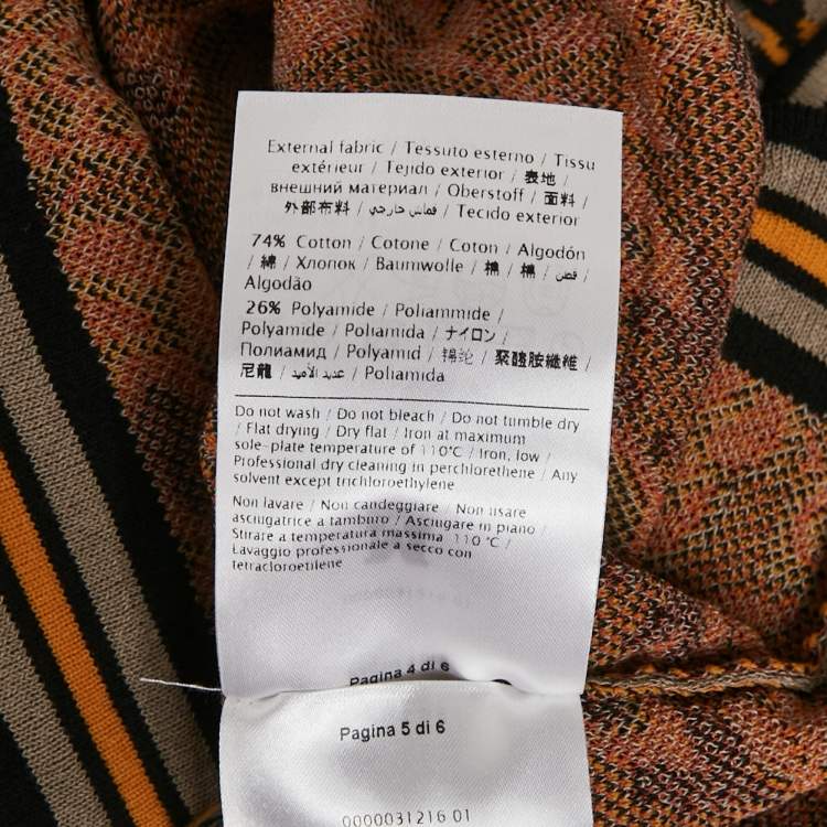 Pre Owned M Missoni Grey Patterned Knit Sleeveless Top M