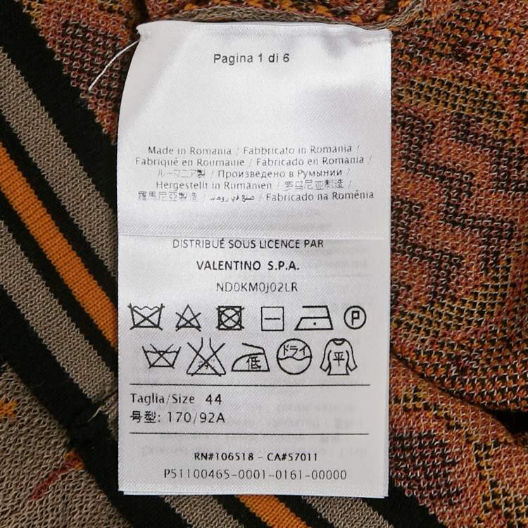 Pre Owned M Missoni Grey Patterned Knit Sleeveless Top M