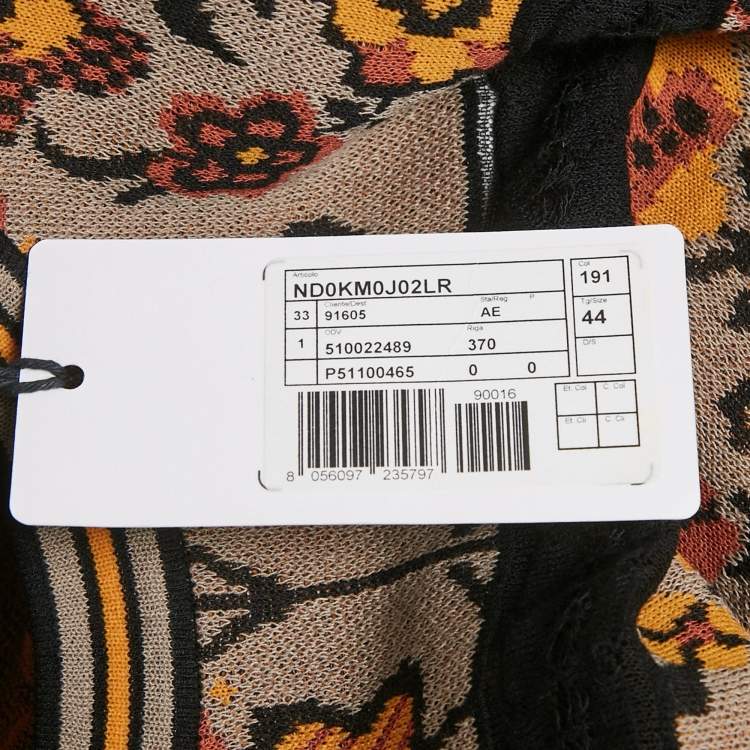 Pre Owned M Missoni Grey Patterned Knit Sleeveless Top M